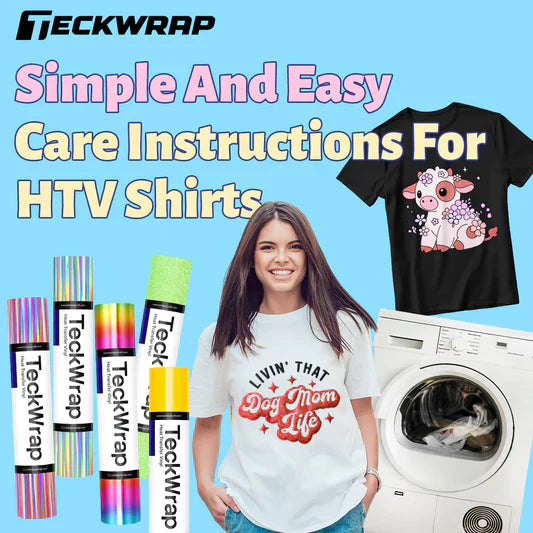 Simple And Easy Care Instructions For HTV Shirts Banner
