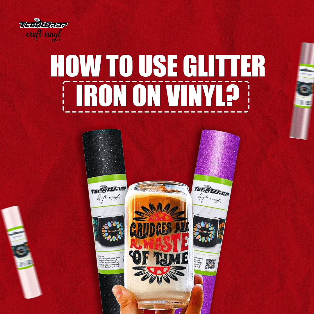 how to use glitter iron on vinyl