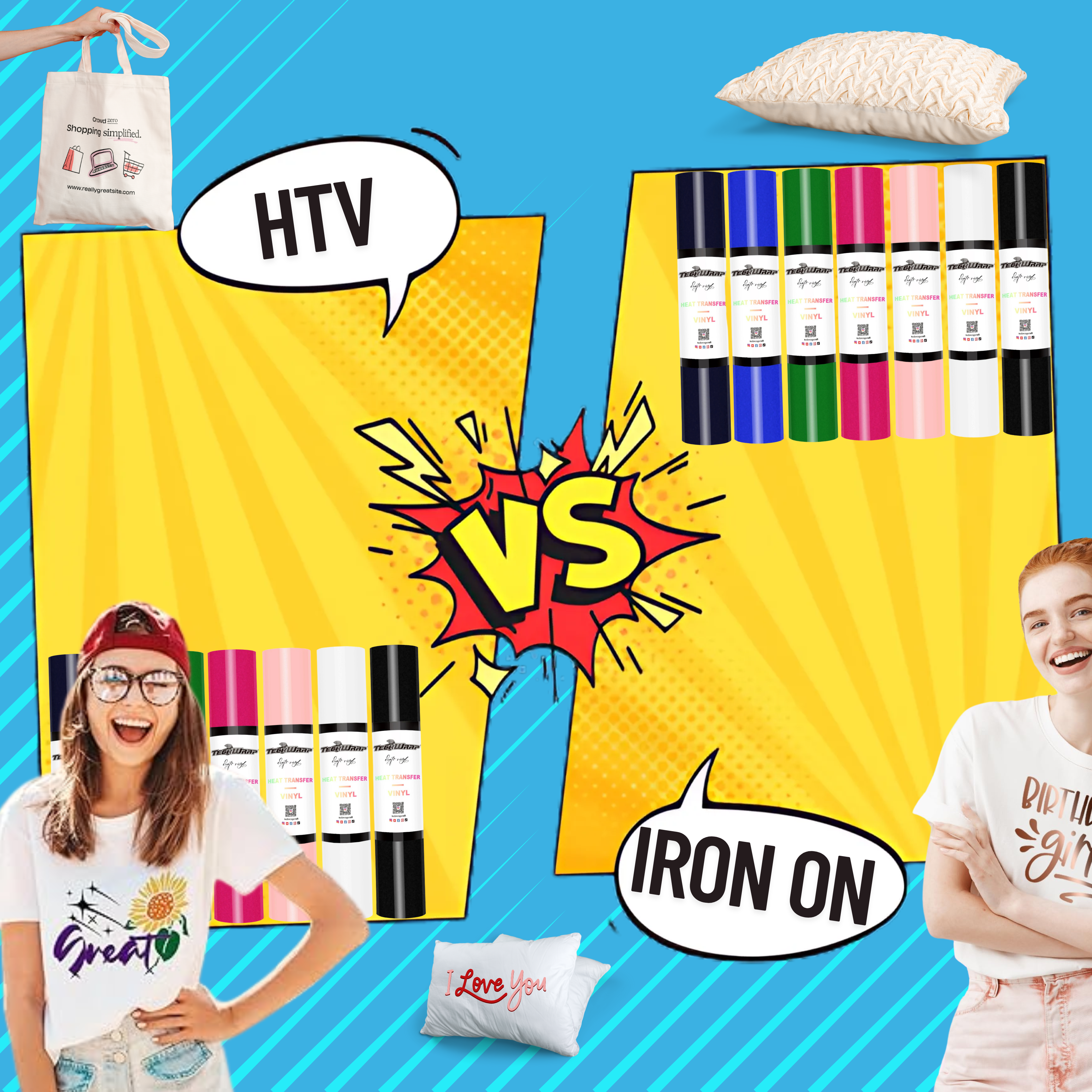 Heat Transfer Vinyl vs Iron On