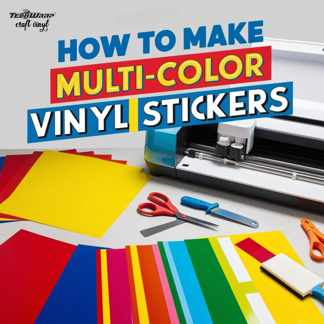 How to Make Multi-Color Vinyl Stickers Using TeckWrap Craft Vinyl