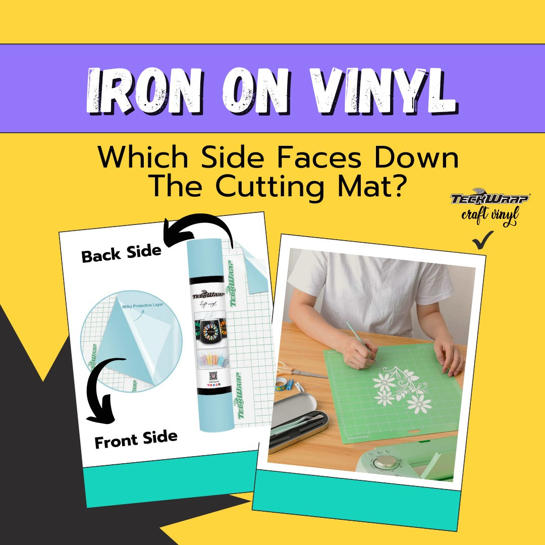 Iron on vinyl which side faces down