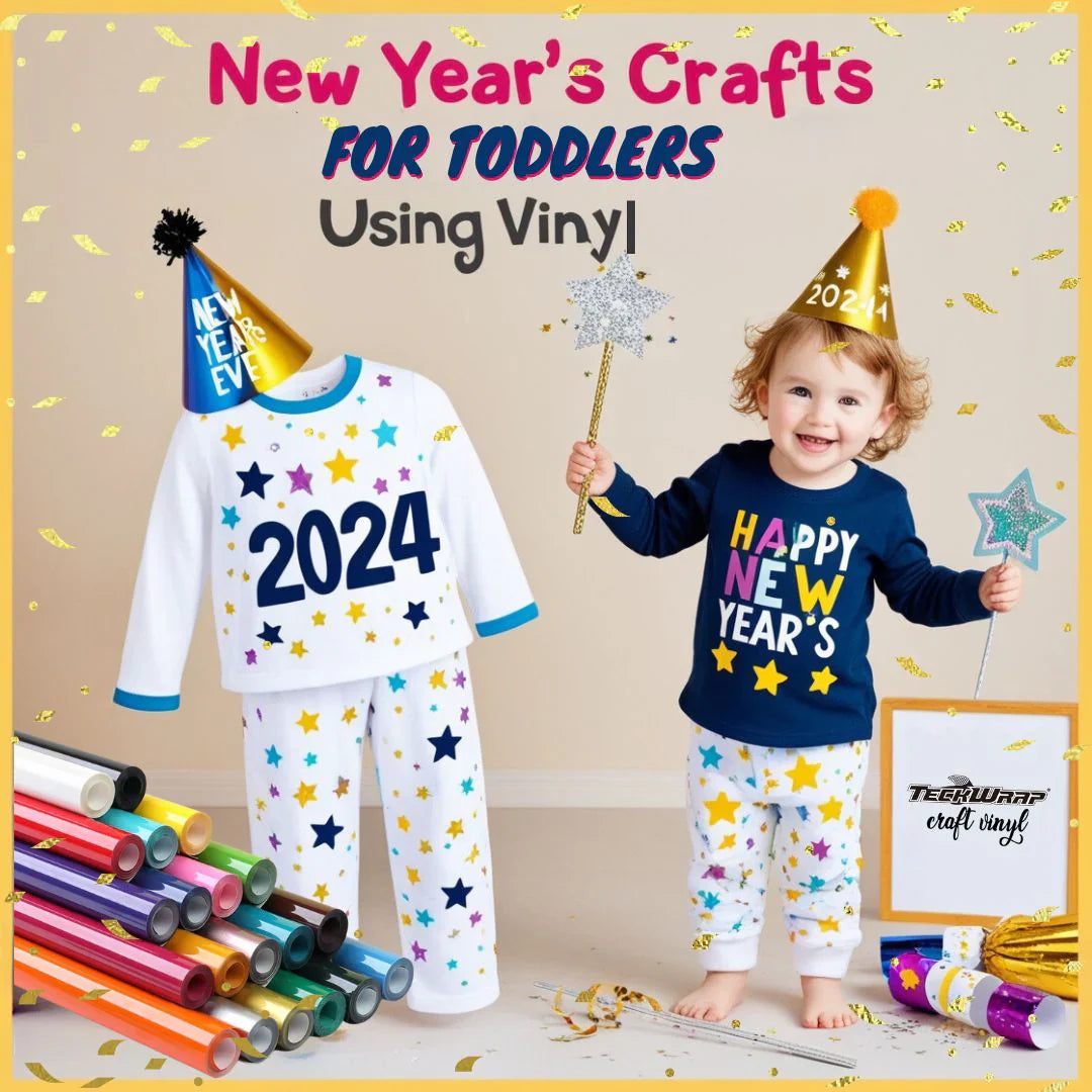 New Year’s Crafts For Toddlers Using Vinyl Banner