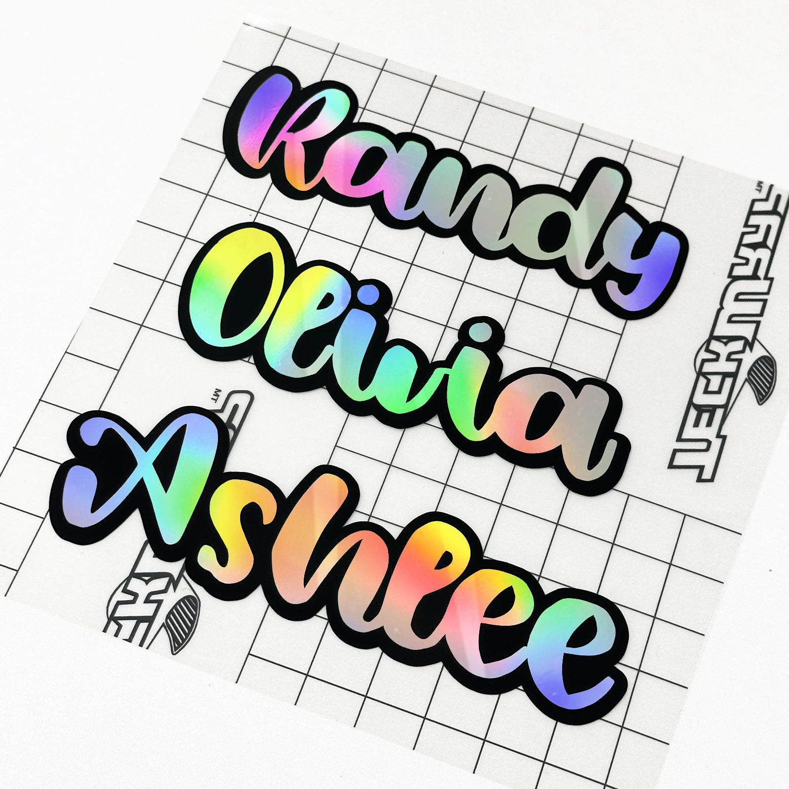 opal and holographic vinyl