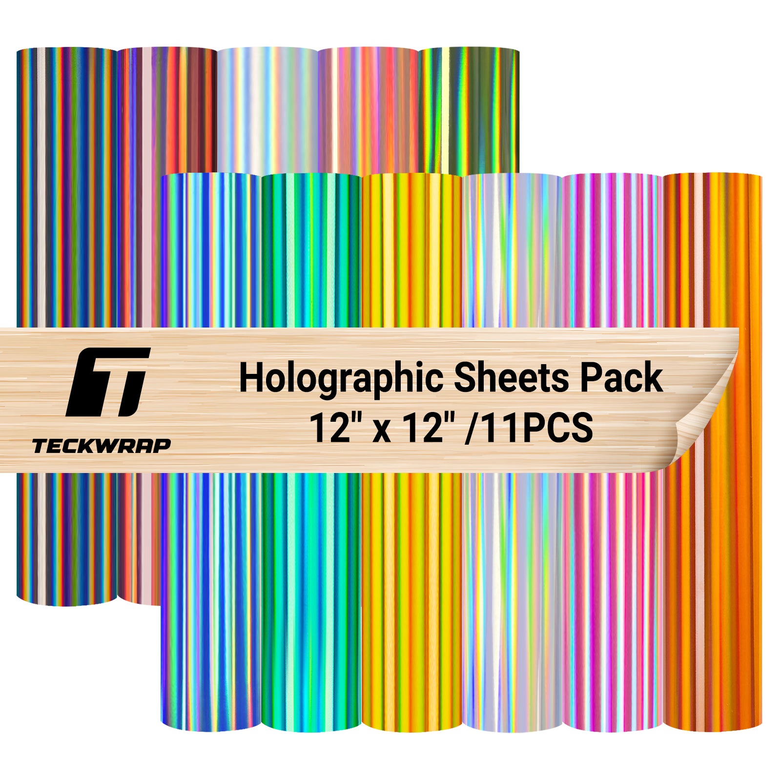 Bubble Free Holographic Sheets Pack (11 pcs)