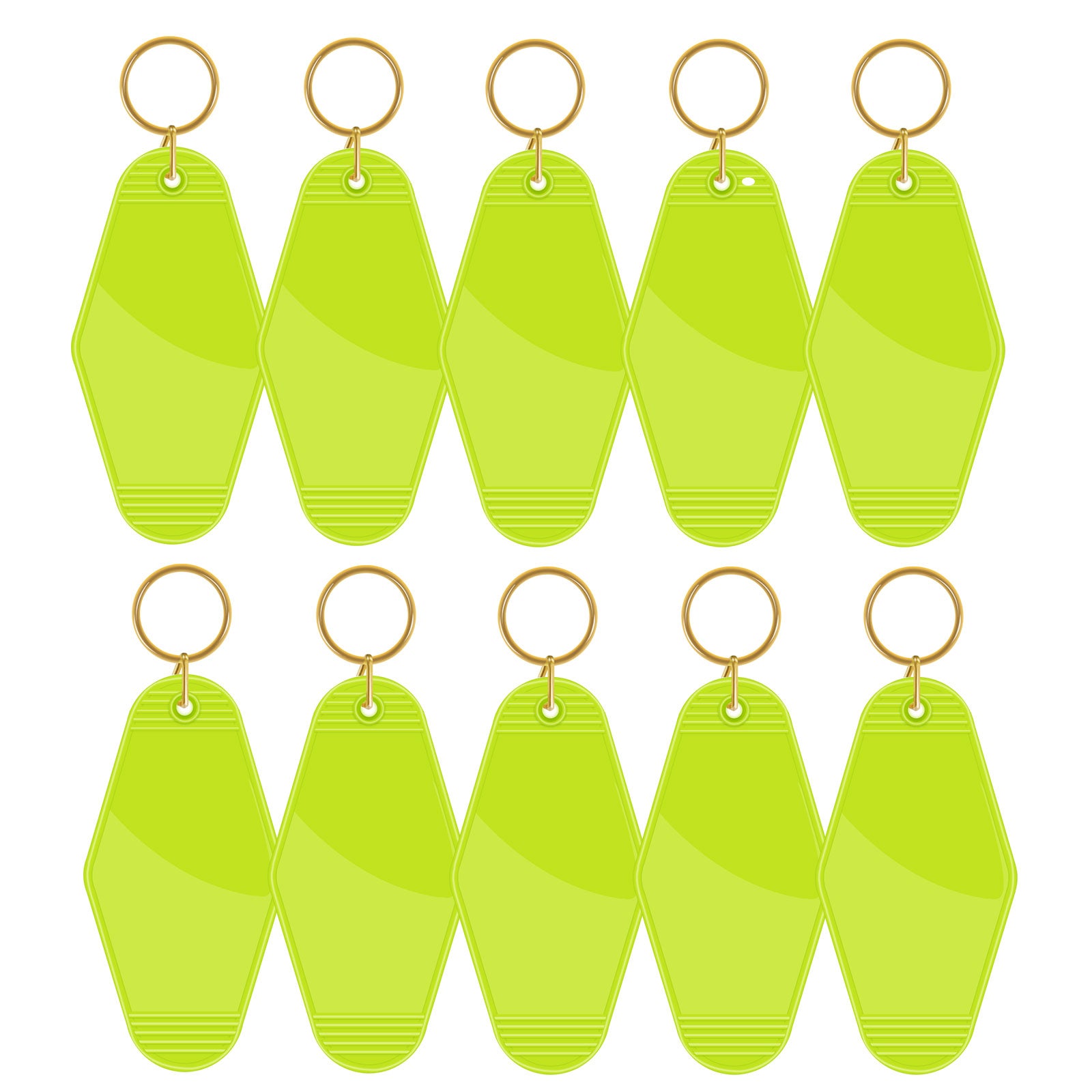 Motel Keychains Blanks 10pcs Lime