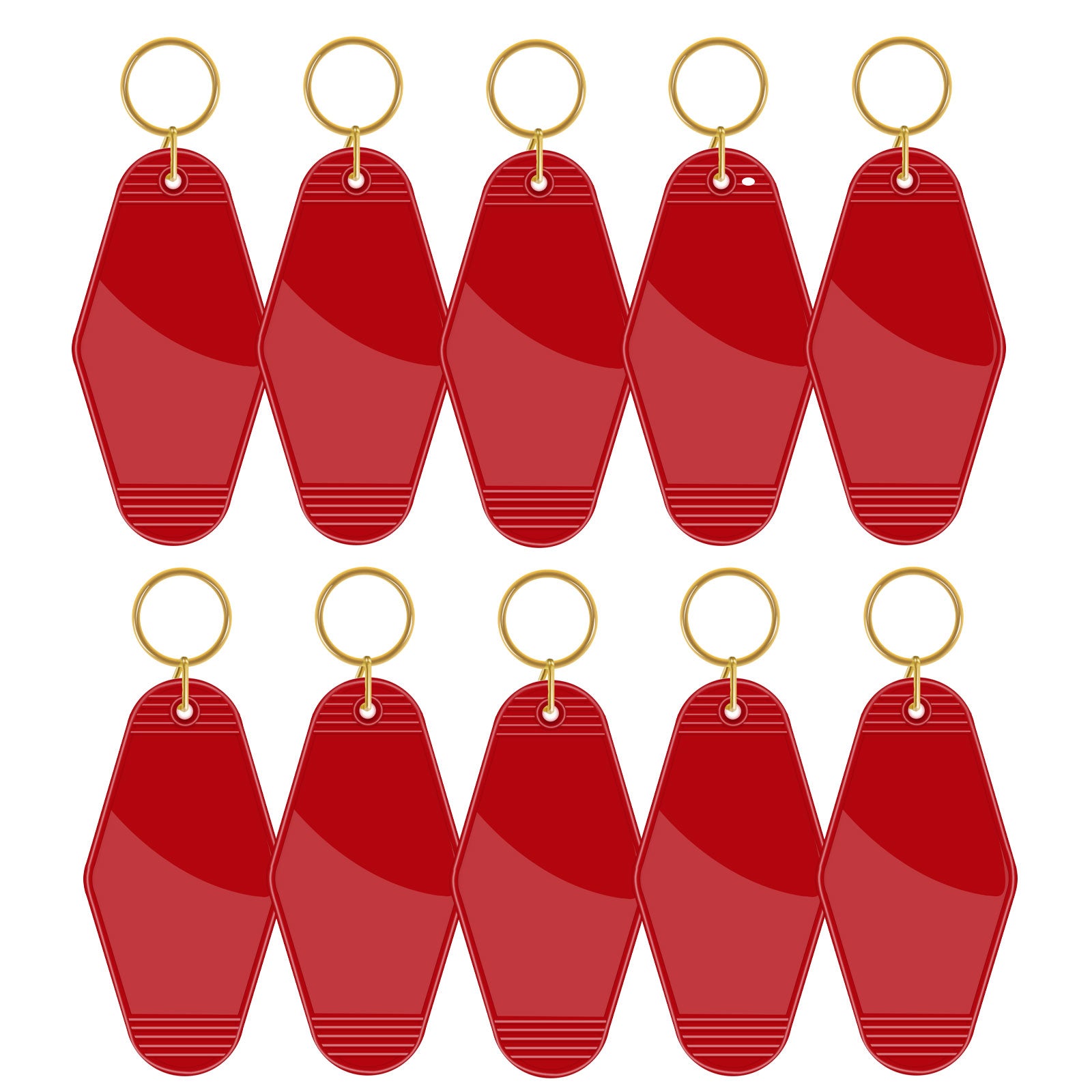 Motel Keychains Blanks 10pcs Red