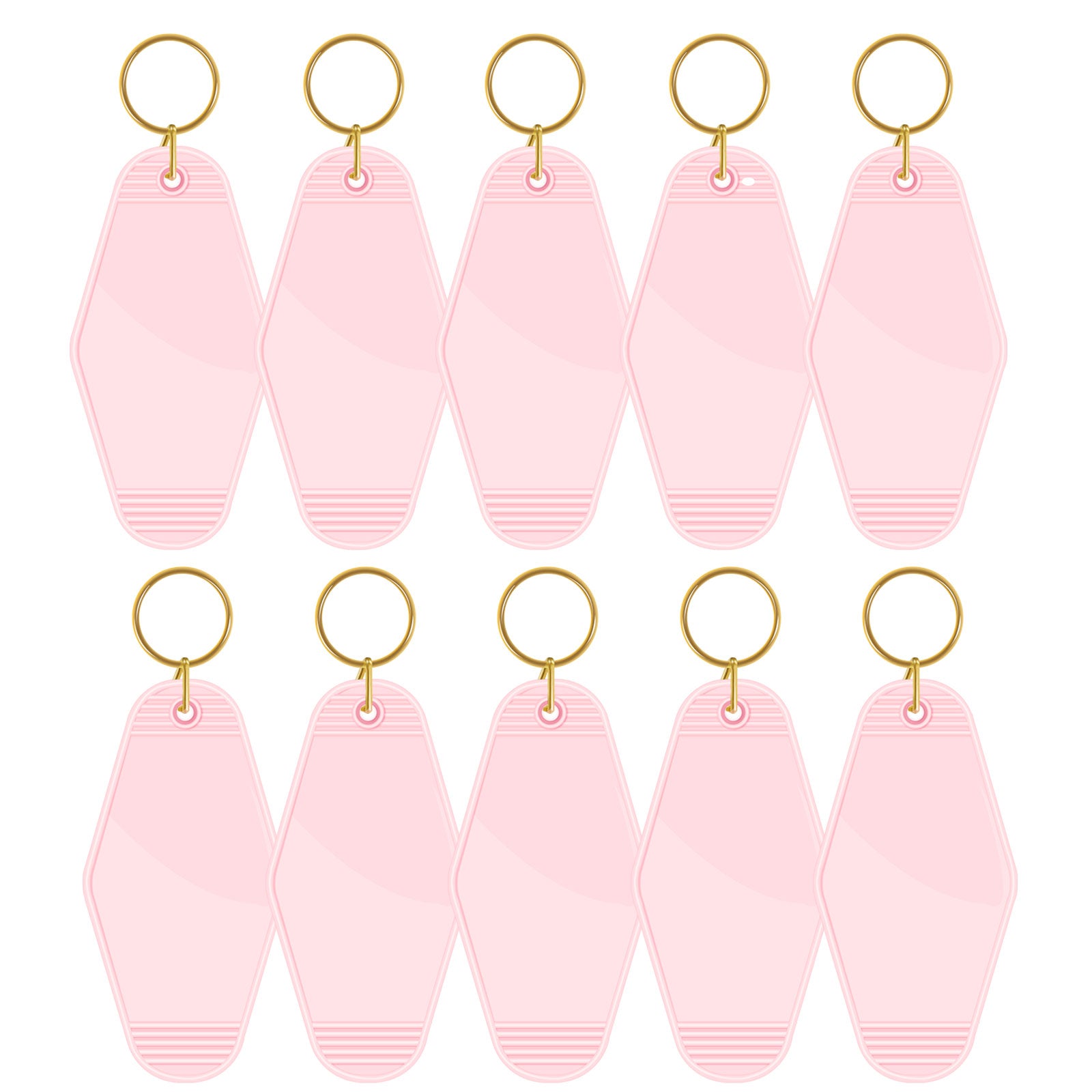 Motel Keychains Blanks 10pcs Pastel Pink