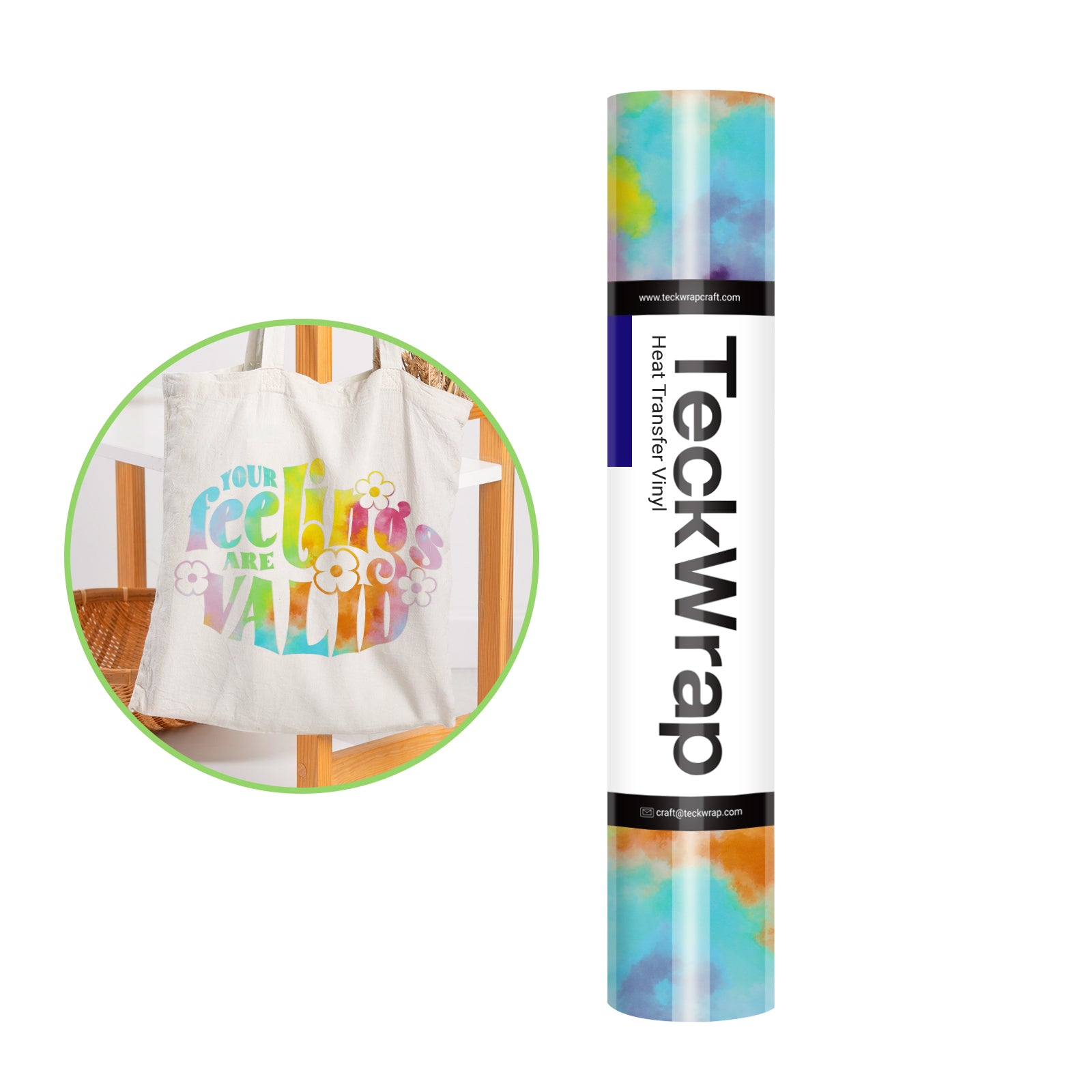 Bunte Splash-Heat-Transfer-Folie 