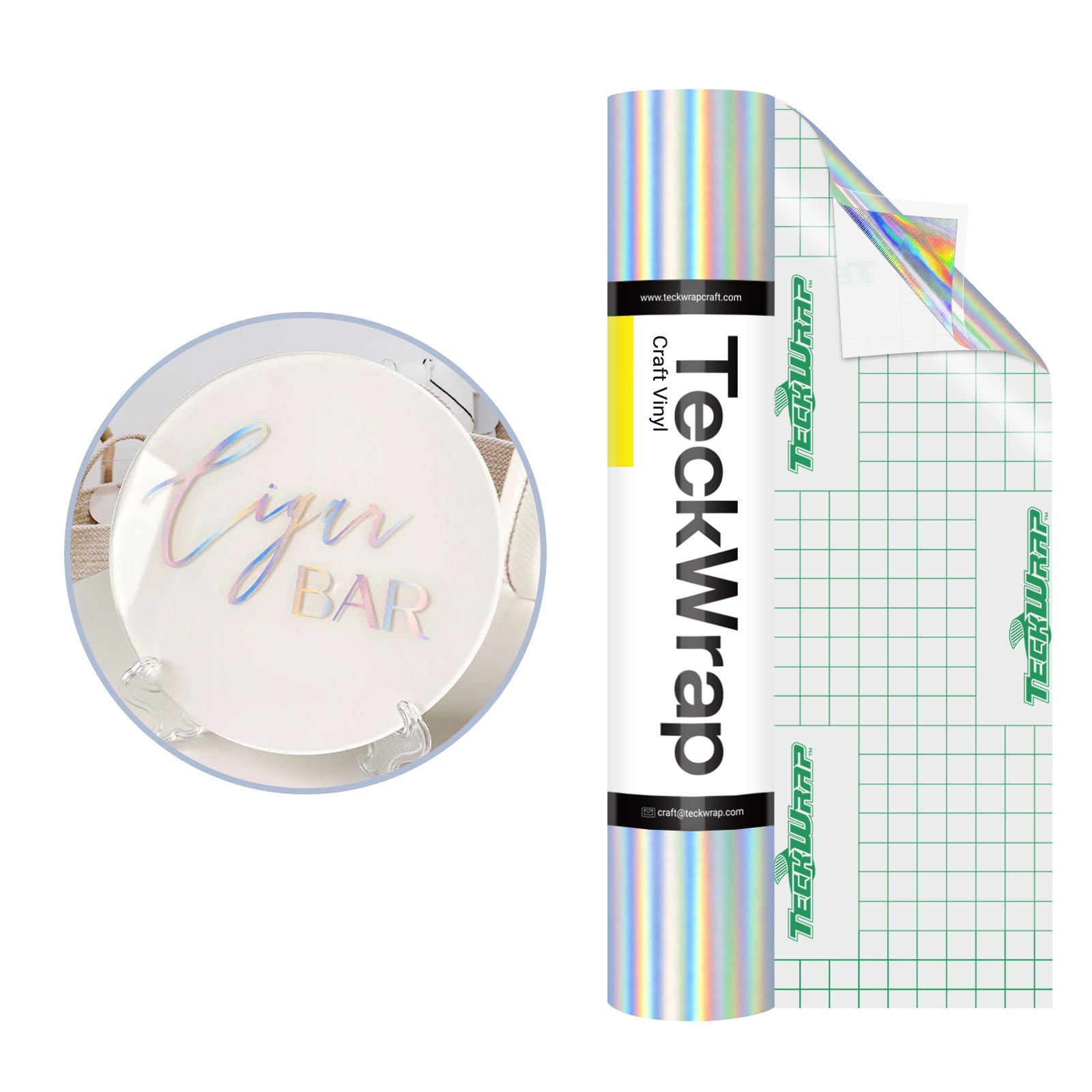 Blasenfreies holografisches Regenbogen-Klebefolie 