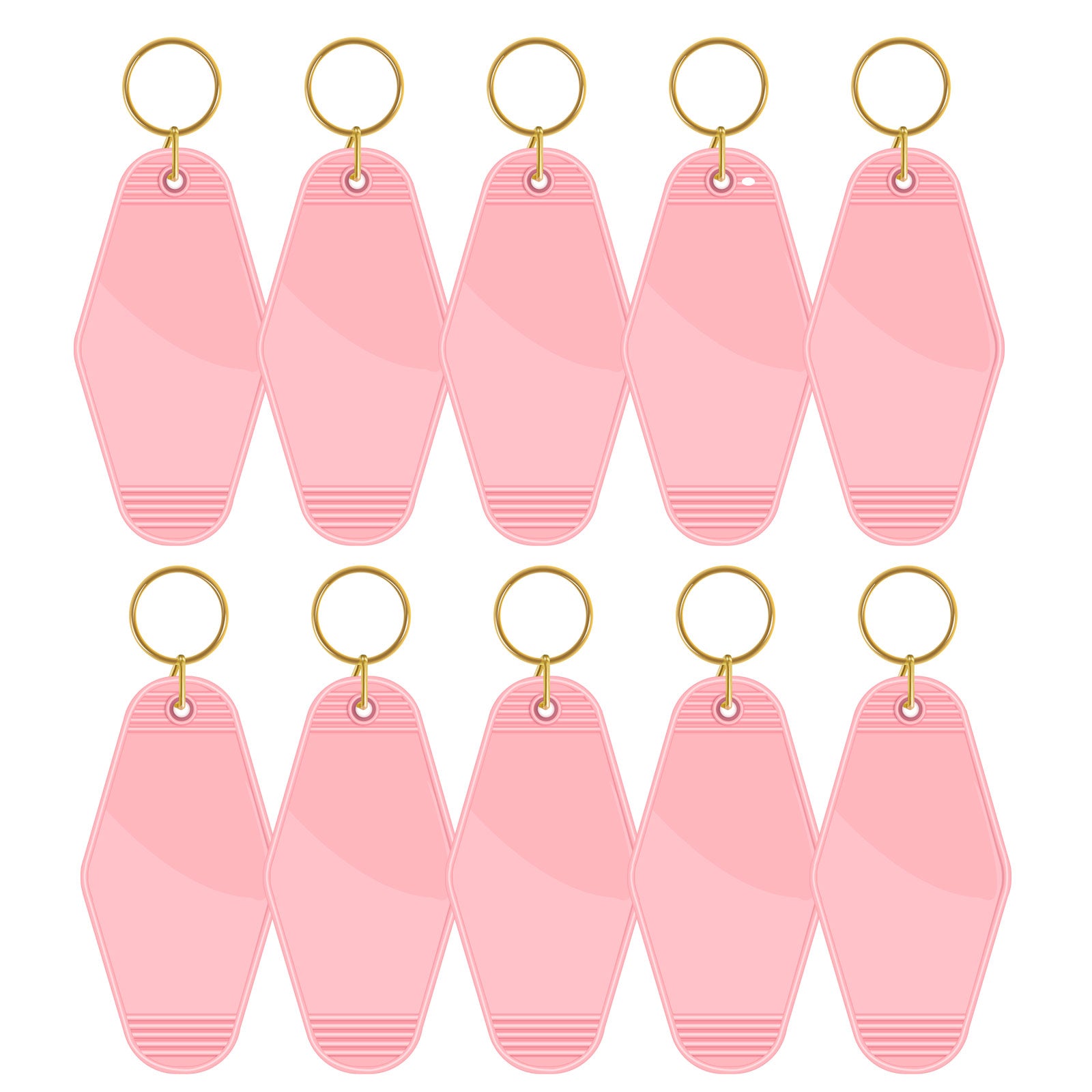 Motel Keychains Blanks 10pcs Pink