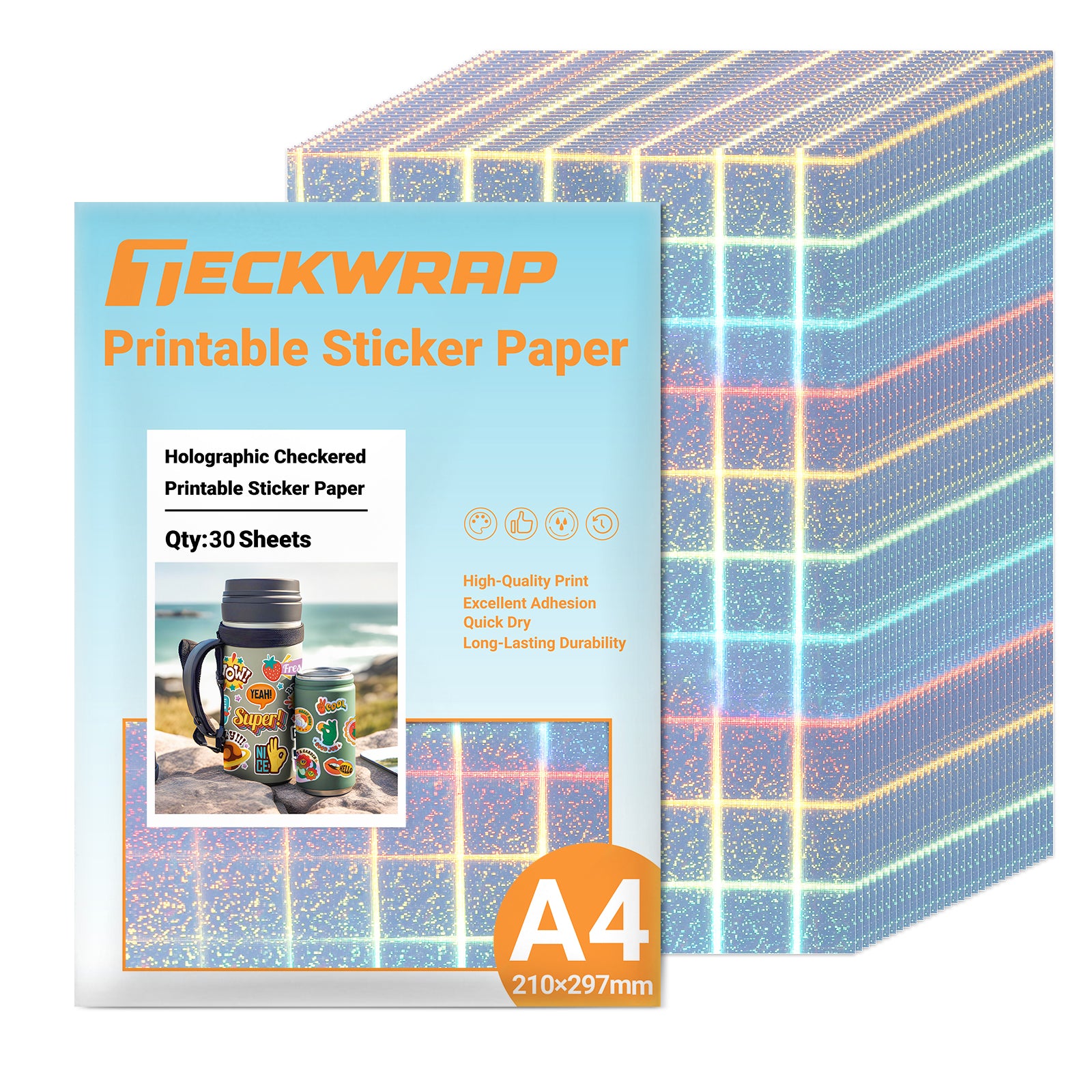 Inkjet-druckbares Stickerpapier 30 Blätter 