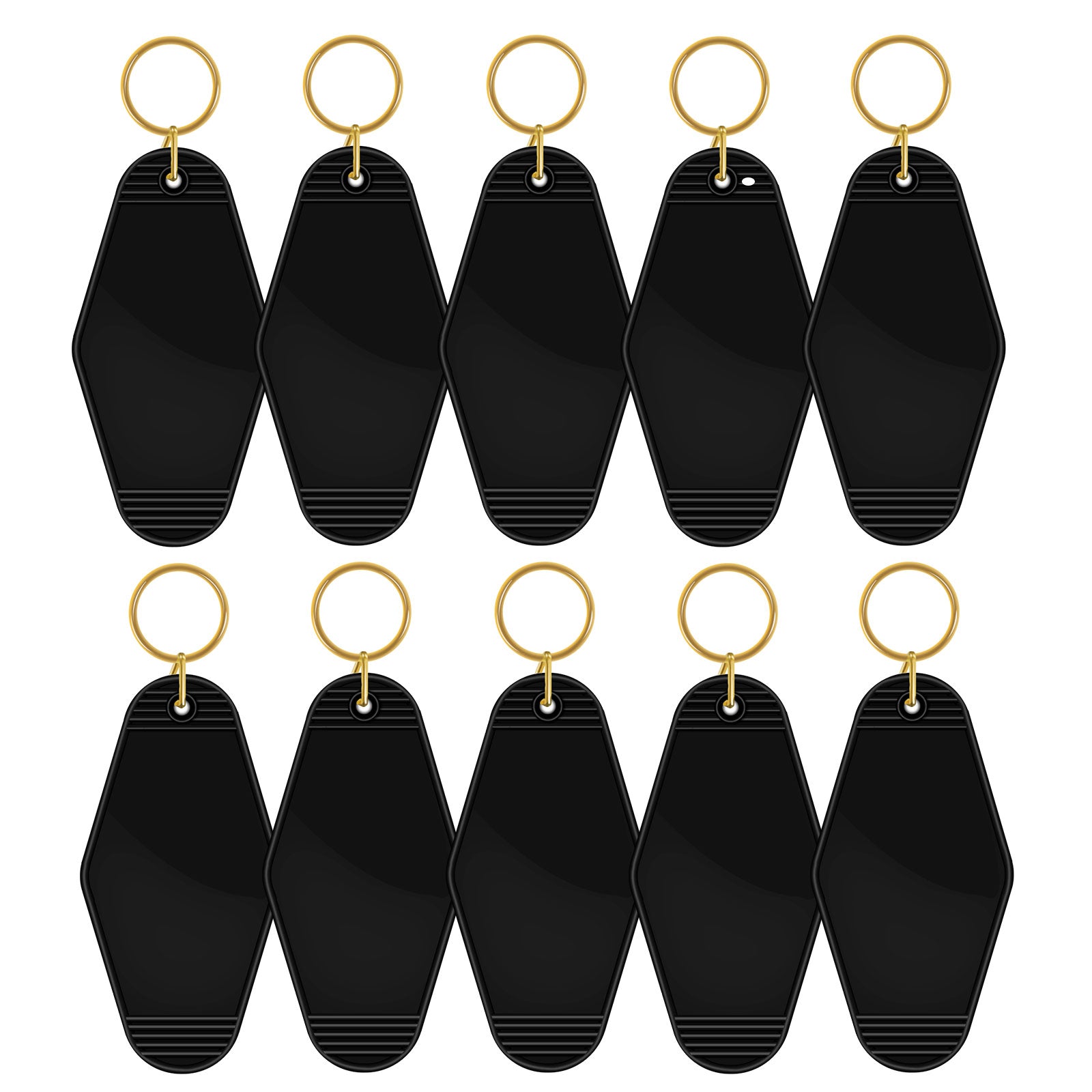 Motel Keychains Blanks 10pcs Black