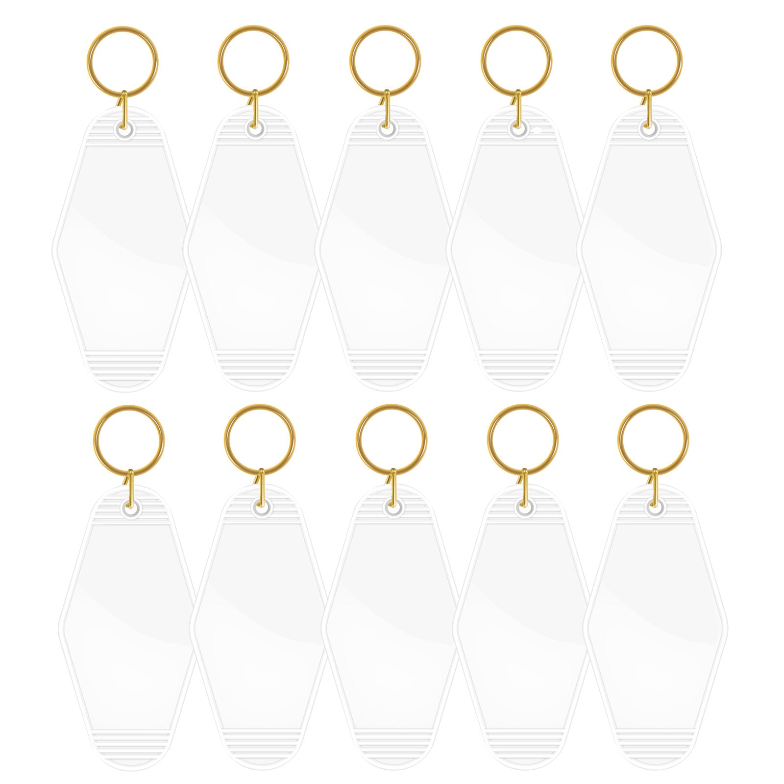 Motel Keychains Blanks 10pcs White