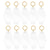 Motel Keychains Blanks 10pcs White