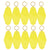Motel Keychains Blanks 10pcs Carnation Yellow
