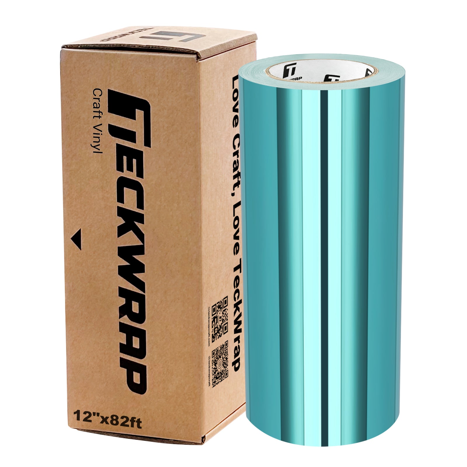 Aqua Blue mirror chrome craft vinyl with air release for decals and signs