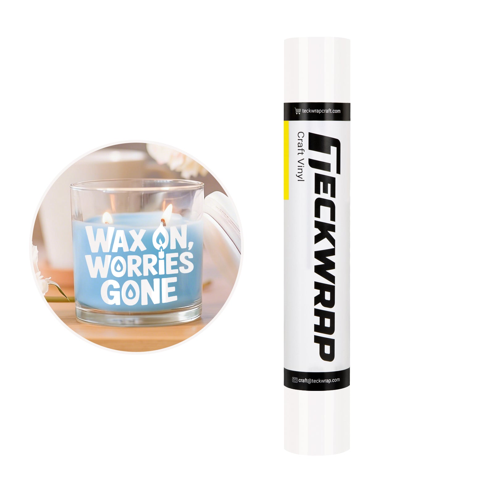 glossy white craft adhesive vinyl