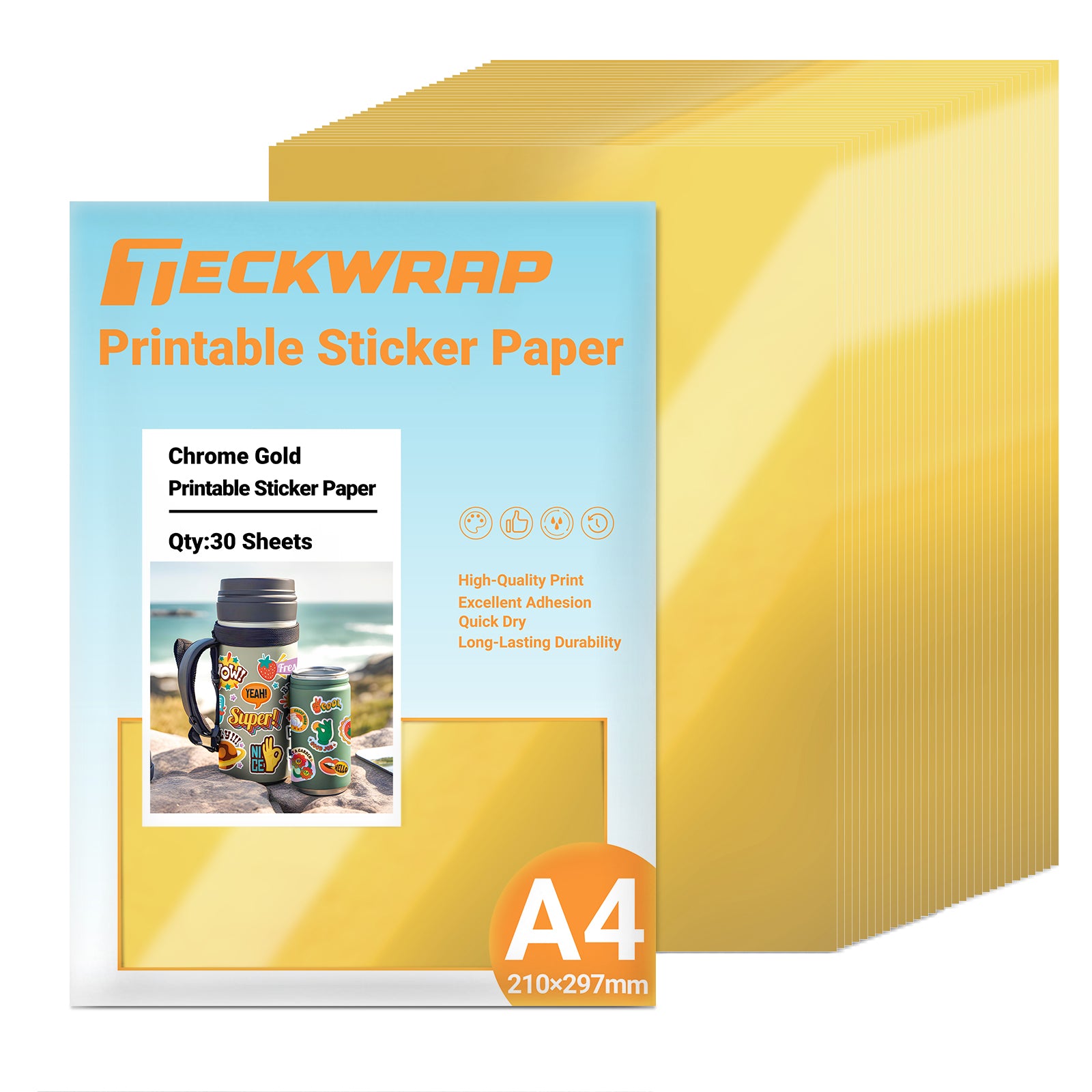 Inkjet-druckbares Stickerpapier 30 Blätter 