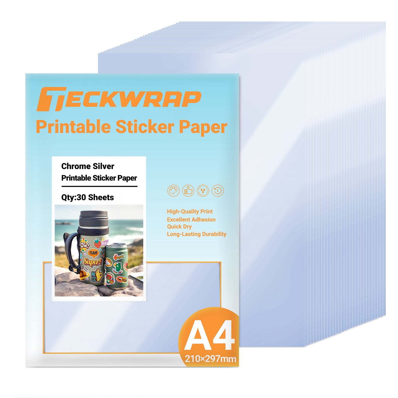 Inkjet-druckbares Stickerpapier 30 Blätter 