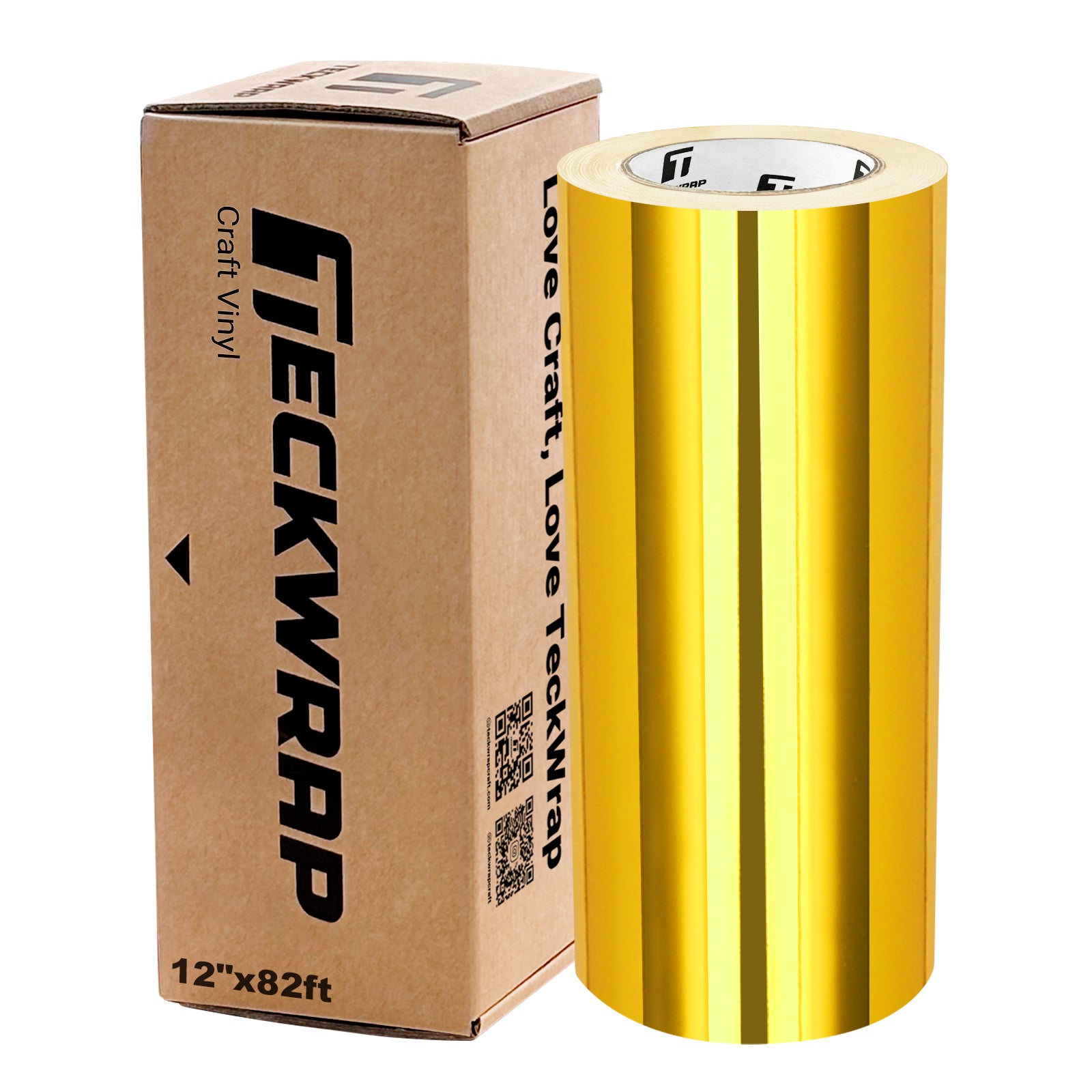 Gold mirror chrome craft vinyl with air release for decals and signs
