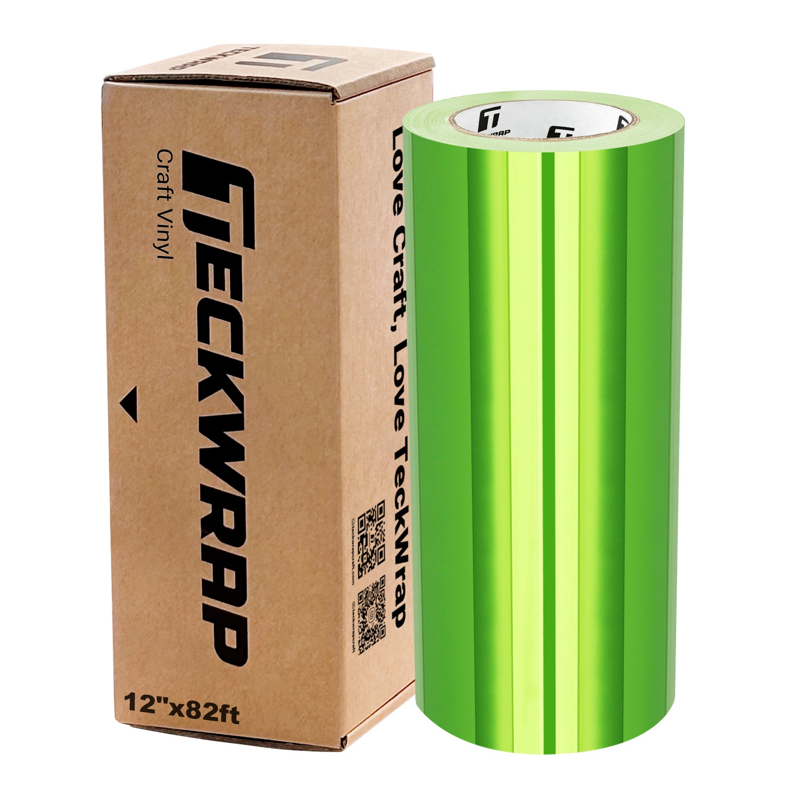Lime Green mirror chrome craft vinyl with air release for decals and signs