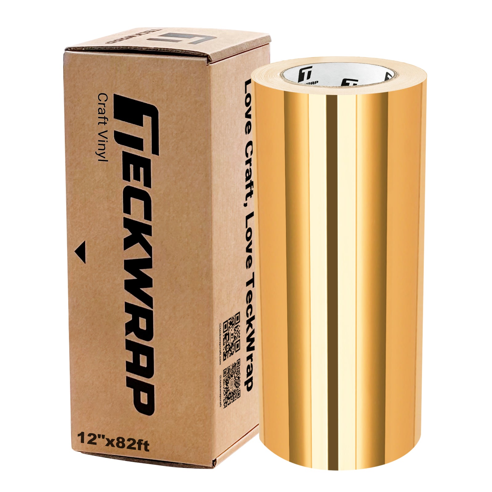 Light Gold mirror chrome craft vinyl with air release for decals and signs