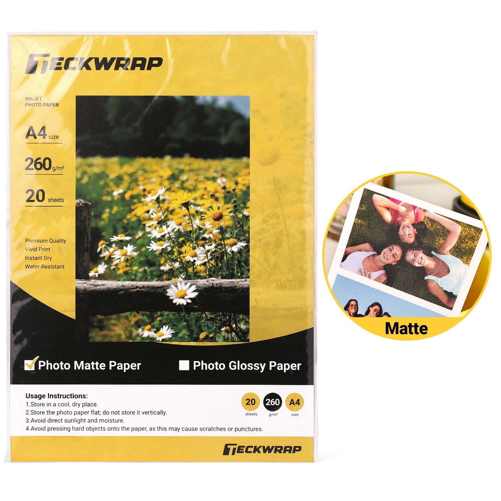 Tintenstrahlbedruckbares Fotopapier 