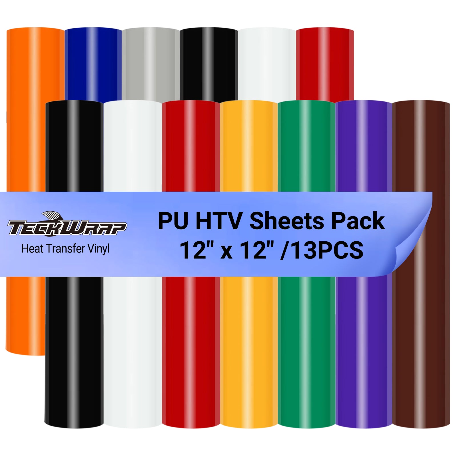 PU Grundfarben HTV Blätter Pack (13 Stück) 