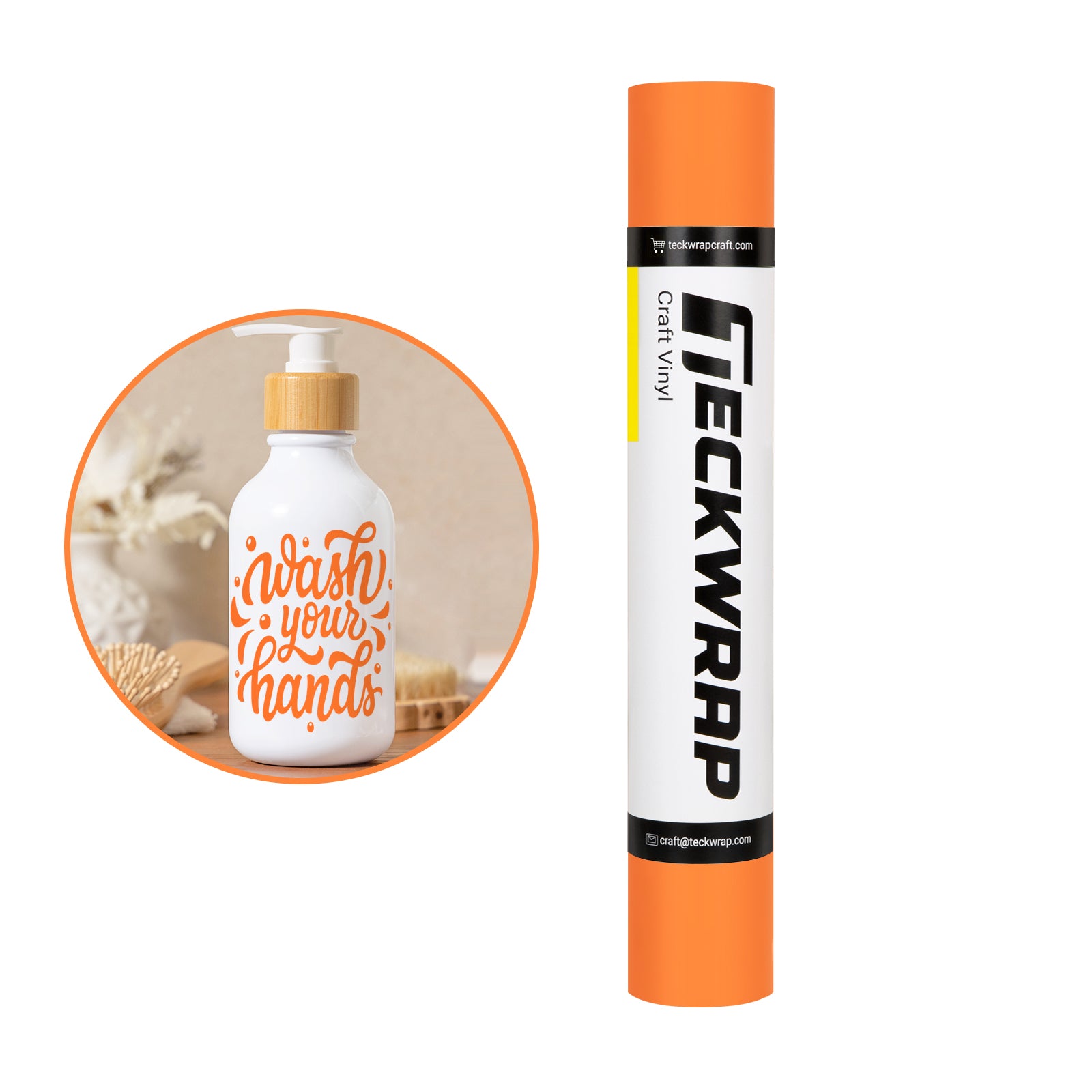 matte orange craft adhesive vinyl