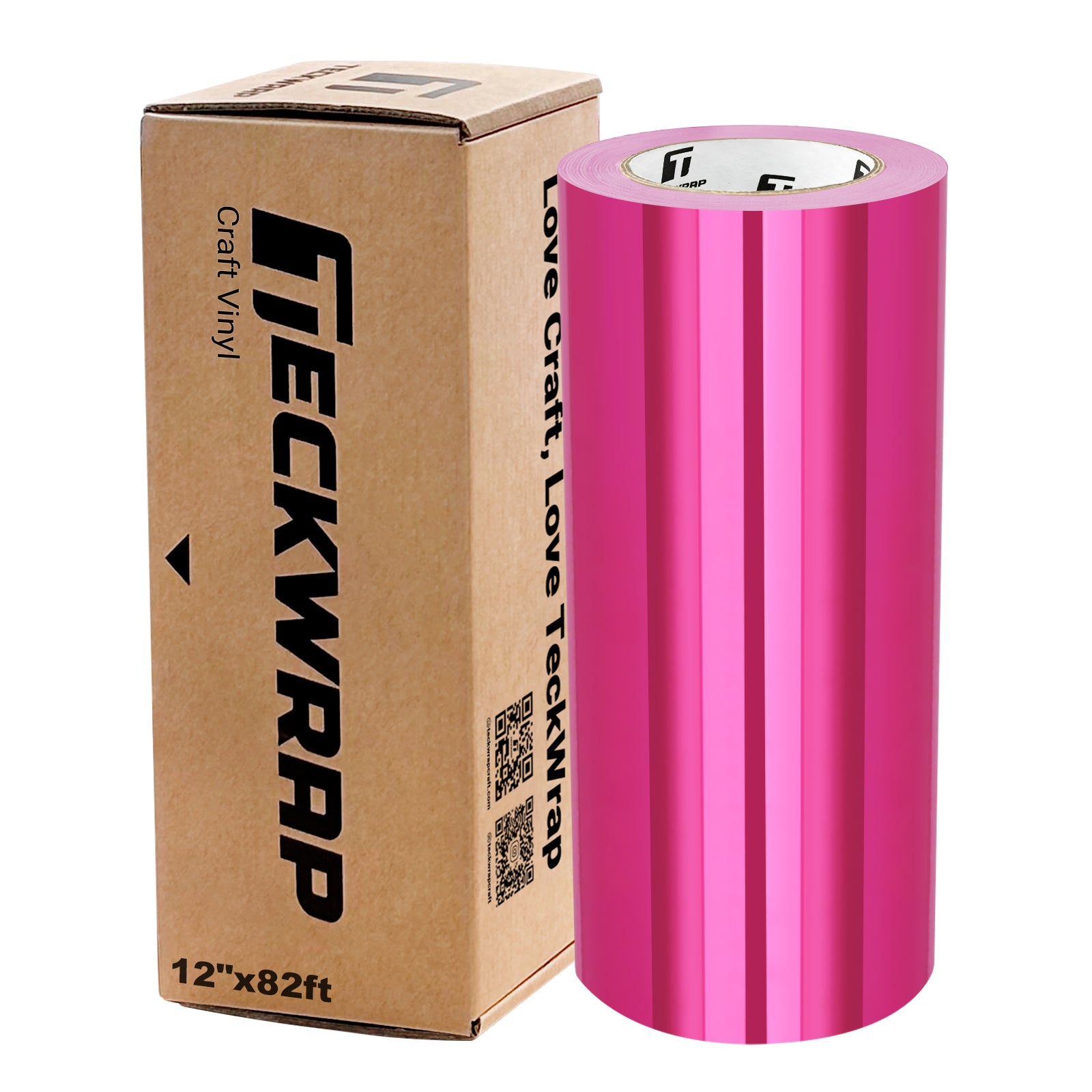 Royal Pink mirror chrome craft vinyl with air release for decals and signs