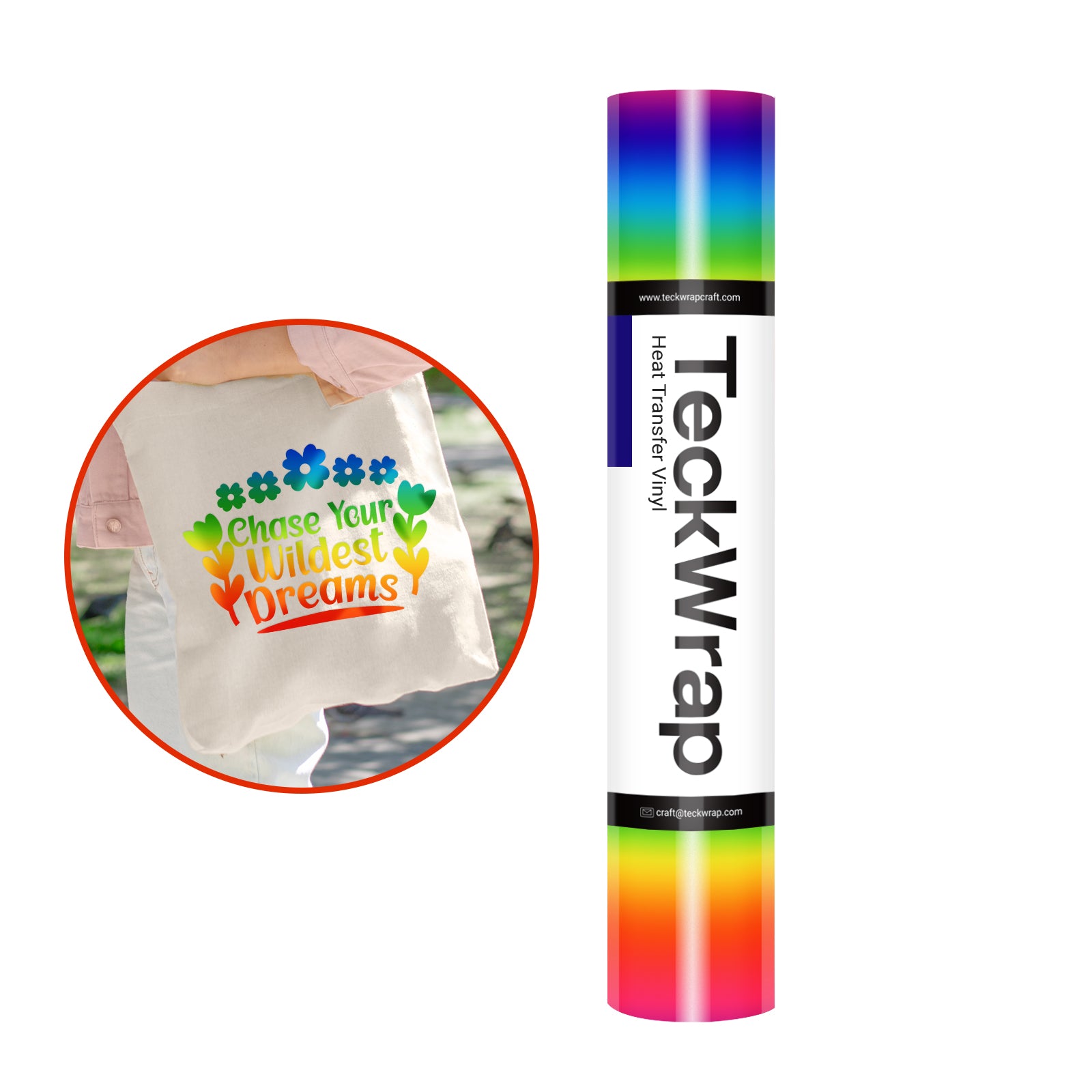 PU Regenbogenstreifen Wärmeübertragungsfolie Rolle 