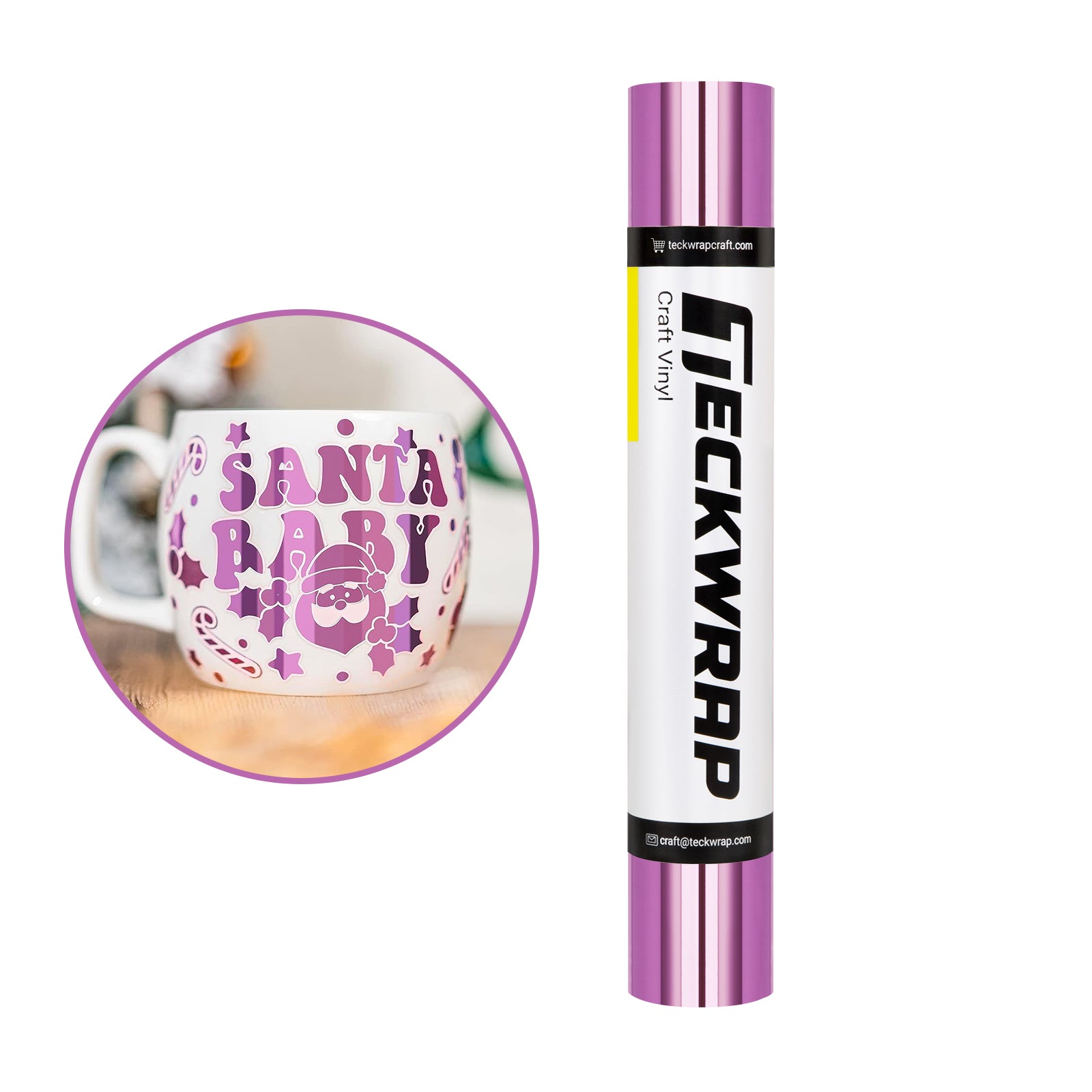 Purple Pink bubble free mirror chrome adhesive vinyl, 12 inch wide