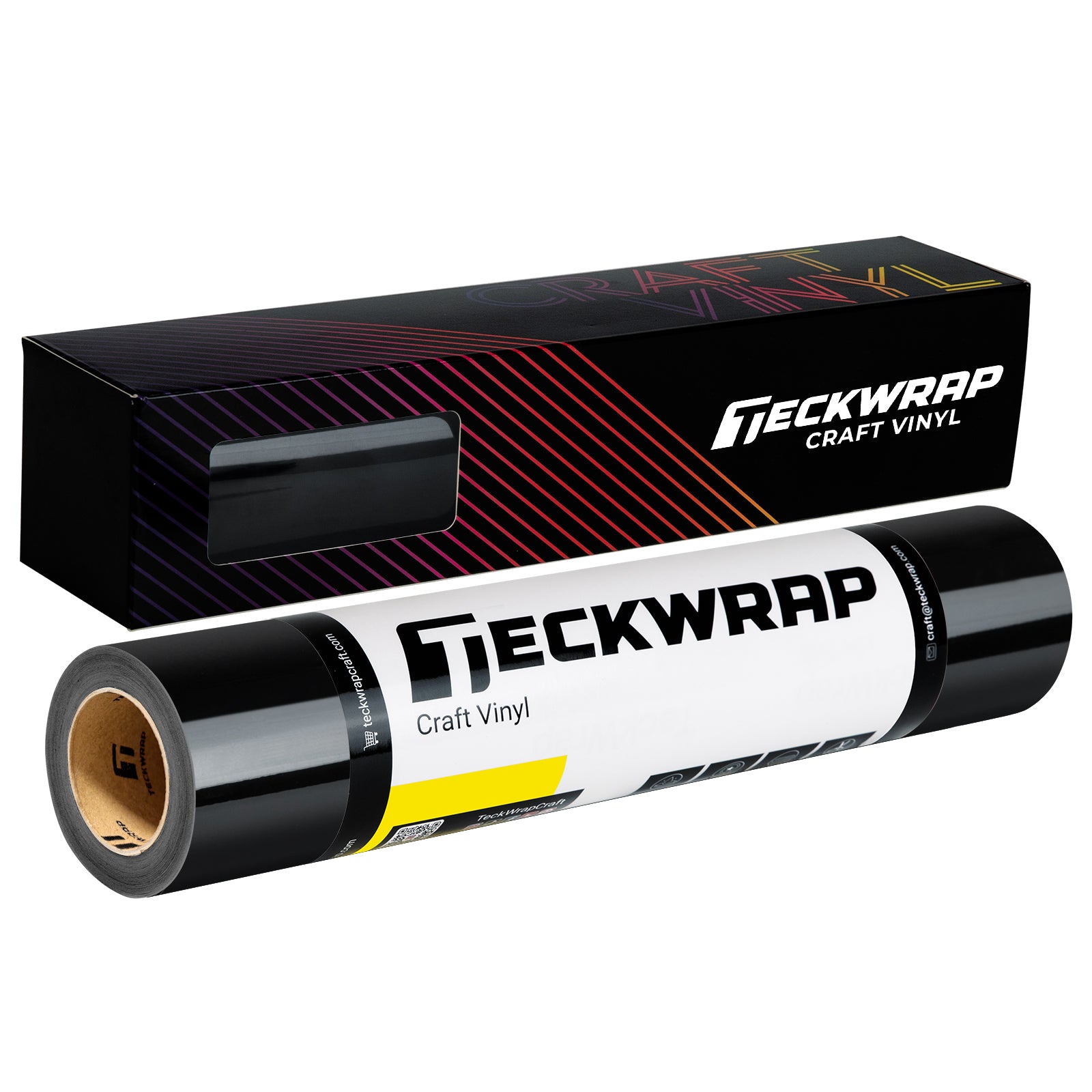 Glossy Ink Black 001 Series craft vinyl, 30ft