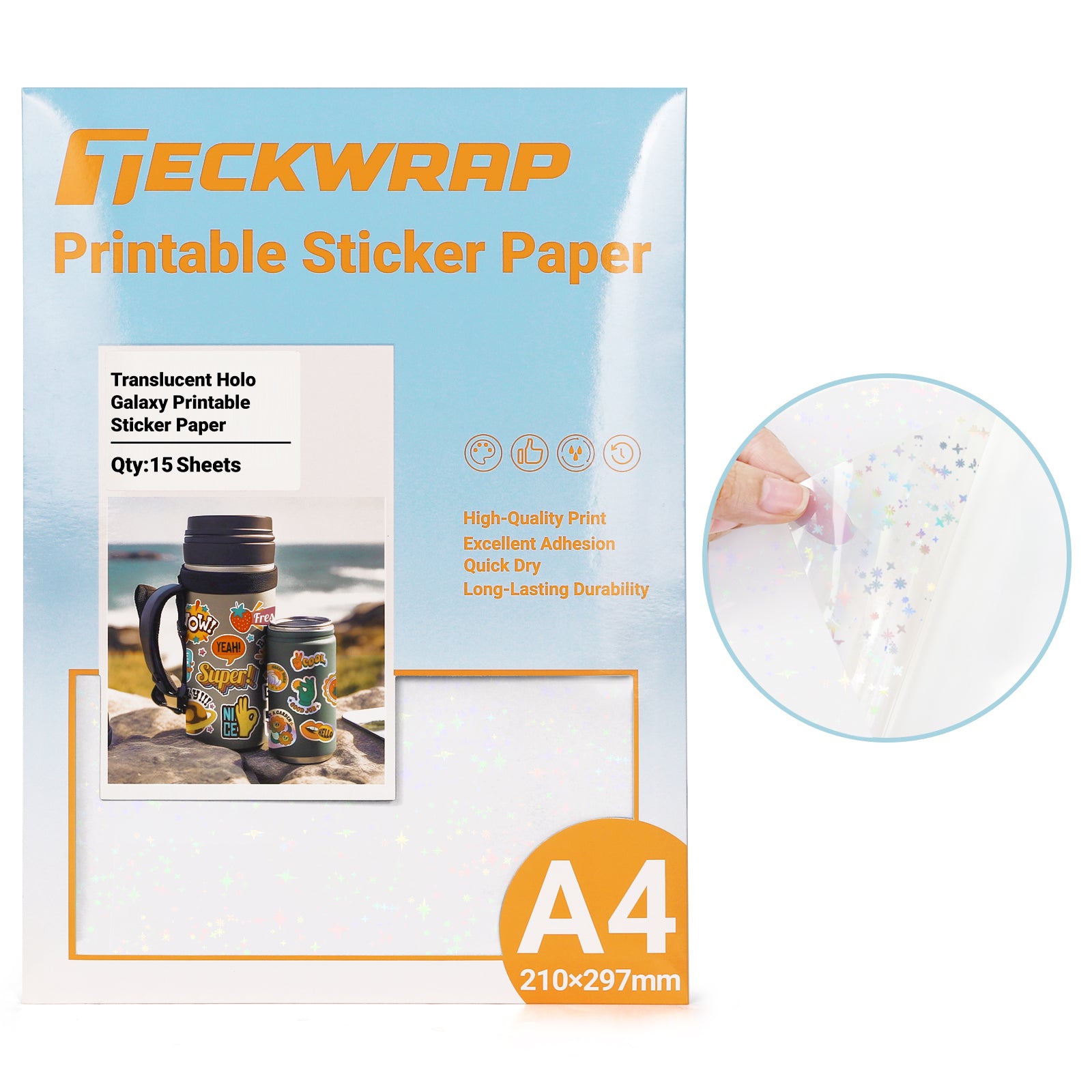 Transluzentes Holo Druckbares Stickerpapier 