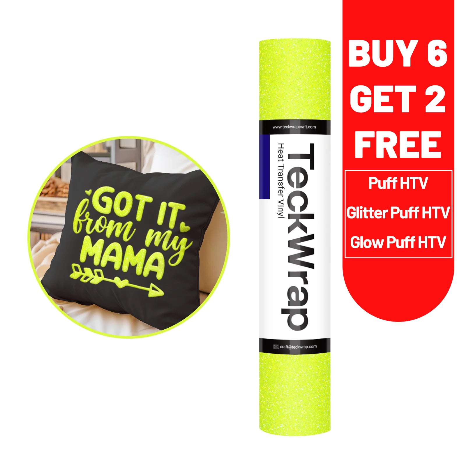 Glitter Puff Wärmeübertragungsfolie 